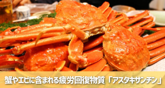 冬の味覚の王様！蟹にも多く含まれています～アスタキサンチン～